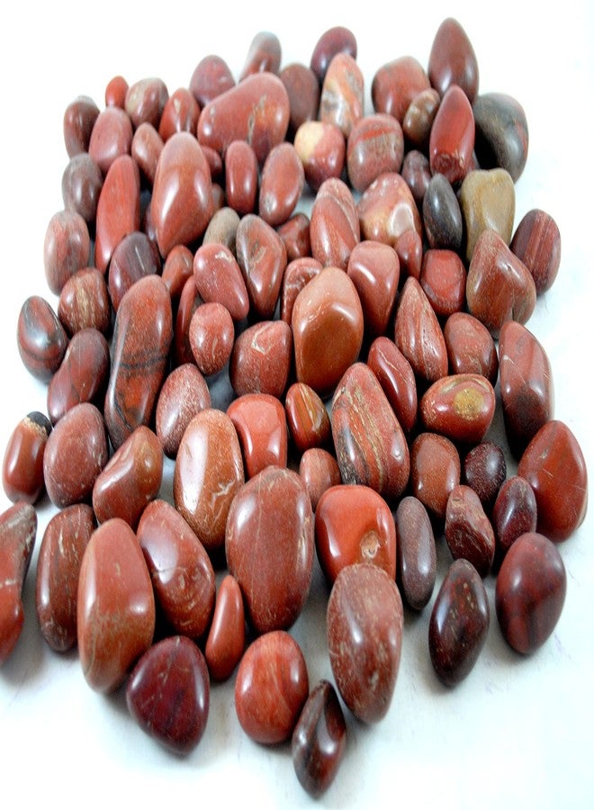 Schmick Red Jasper Pebbles Stones for Plants Pots, Fish Tank Aquarium, Fountain, Table Décor, Vase Fillers, Home/Garden Decor (2 Kg, Red Pebbles) - Image 4